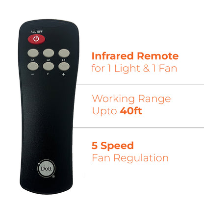CURO - Remote Control Switch for 1 Light & 1 Fan