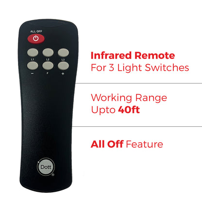 Remote Control for 3 Lights 1 Fan