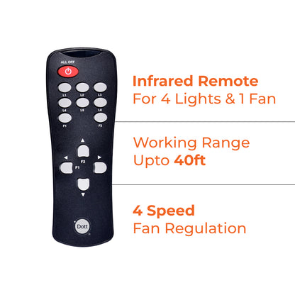 Remote Control for 6 Lights 2 Fans