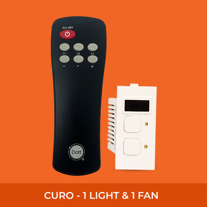 CURO - Remote Control Switch for 1 Light & 1 Fan