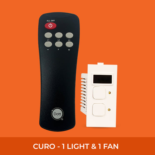 CURO - Remote Control Switch for 1 Light & 1 Fan